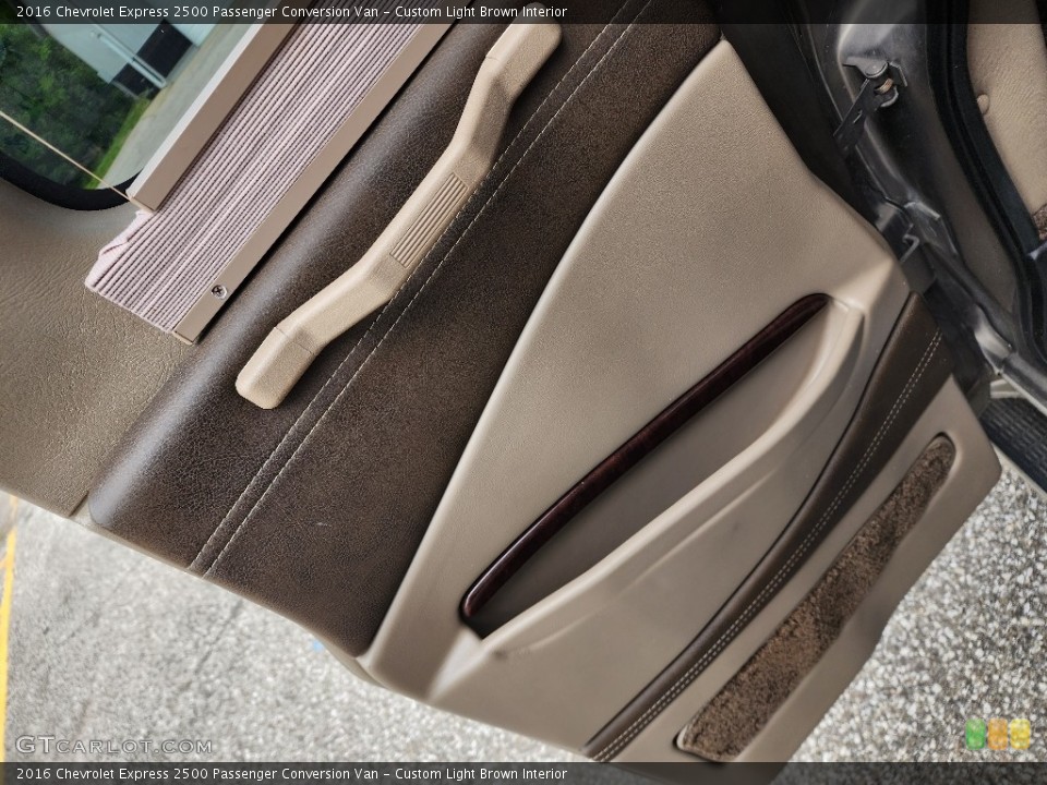 Custom Light Brown Interior Door Panel for the 2016 Chevrolet Express 2500 Passenger Conversion Van #146124266