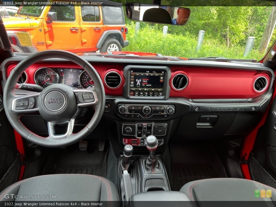 Black Interior Dashboard for the 2022 Jeep Wrangler Unlimited Rubicon 4x4 #146124410