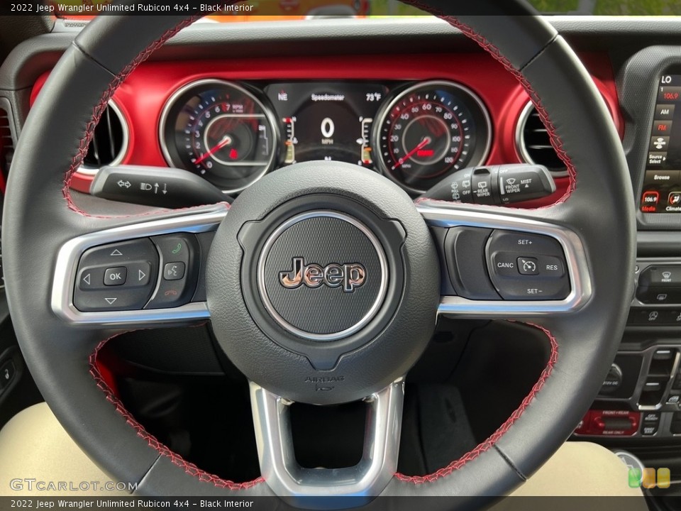 Black Interior Steering Wheel for the 2022 Jeep Wrangler Unlimited Rubicon 4x4 #146124455
