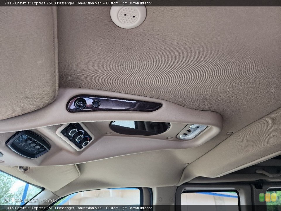 Custom Light Brown Interior Controls for the 2016 Chevrolet Express 2500 Passenger Conversion Van #146124491
