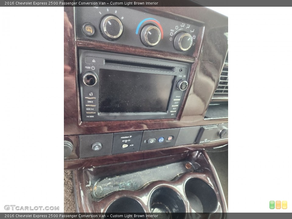 Custom Light Brown Interior Controls for the 2016 Chevrolet Express 2500 Passenger Conversion Van #146124692
