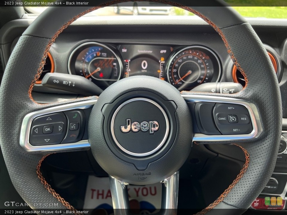 Black Interior Steering Wheel for the 2023 Jeep Gladiator Mojave 4x4 #146125190