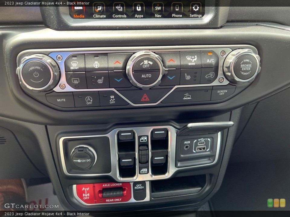 Black Interior Controls for the 2023 Jeep Gladiator Mojave 4x4 #146125361