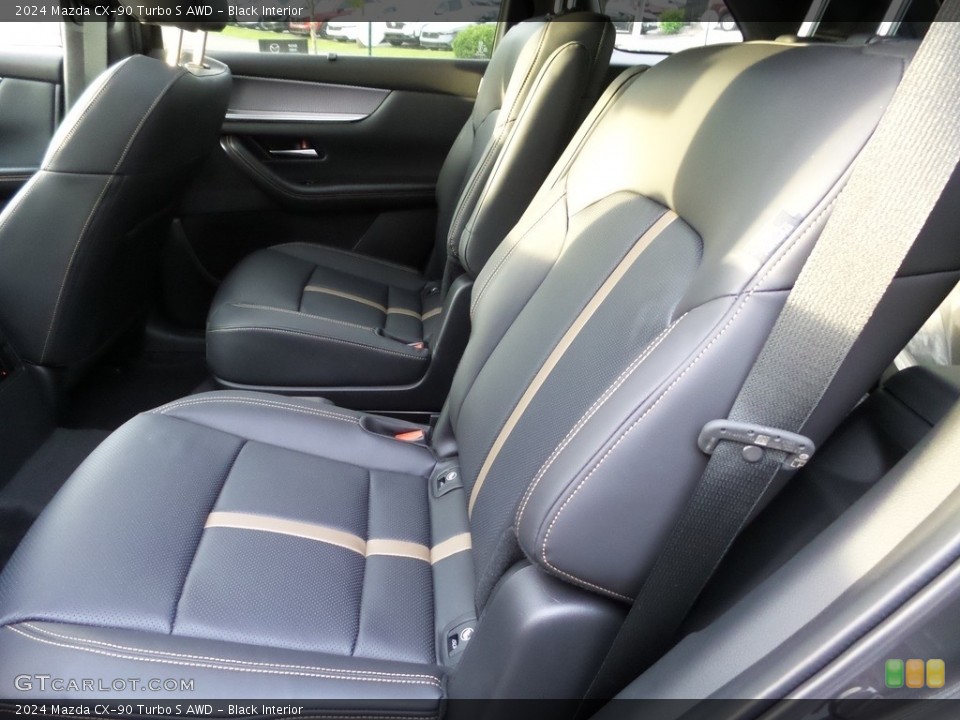 Black Interior Rear Seat for the 2024 Mazda CX-90 Turbo S AWD #146126594