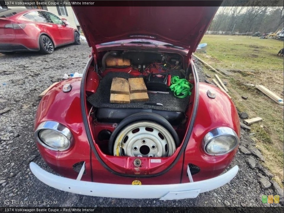 Red/White Interior Trunk for the 1974 Volkswagen Beetle Coupe #146127308