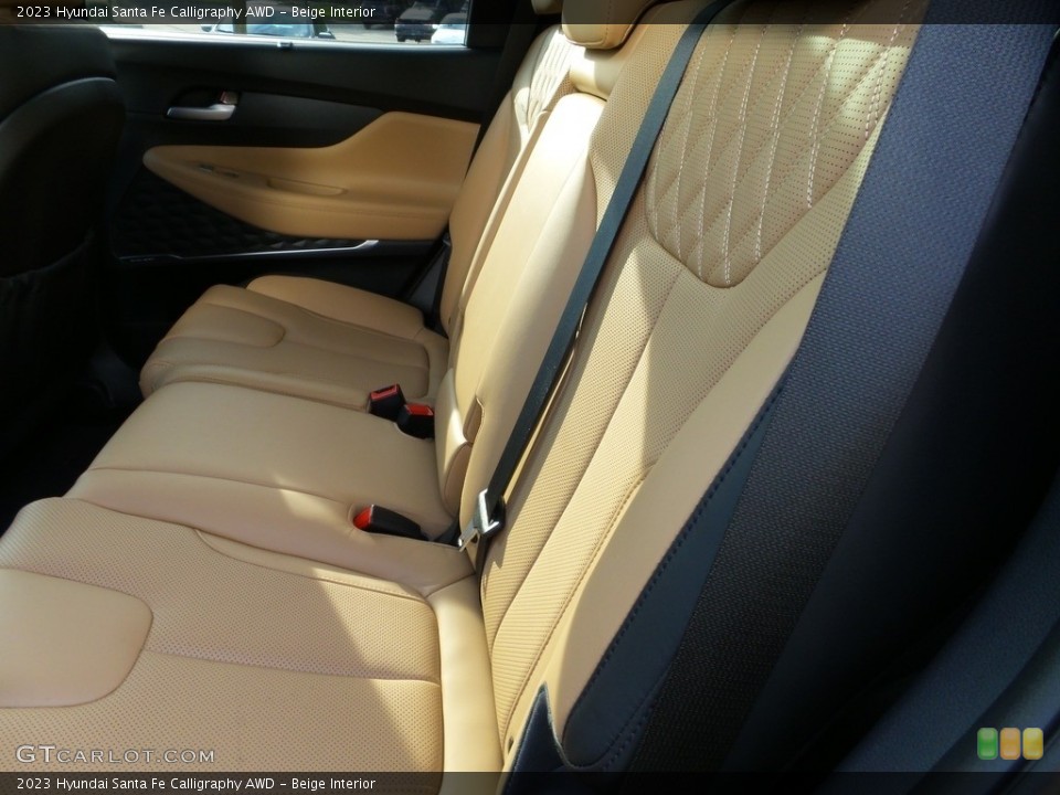 Beige Interior Rear Seat for the 2023 Hyundai Santa Fe Calligraphy AWD #146127647