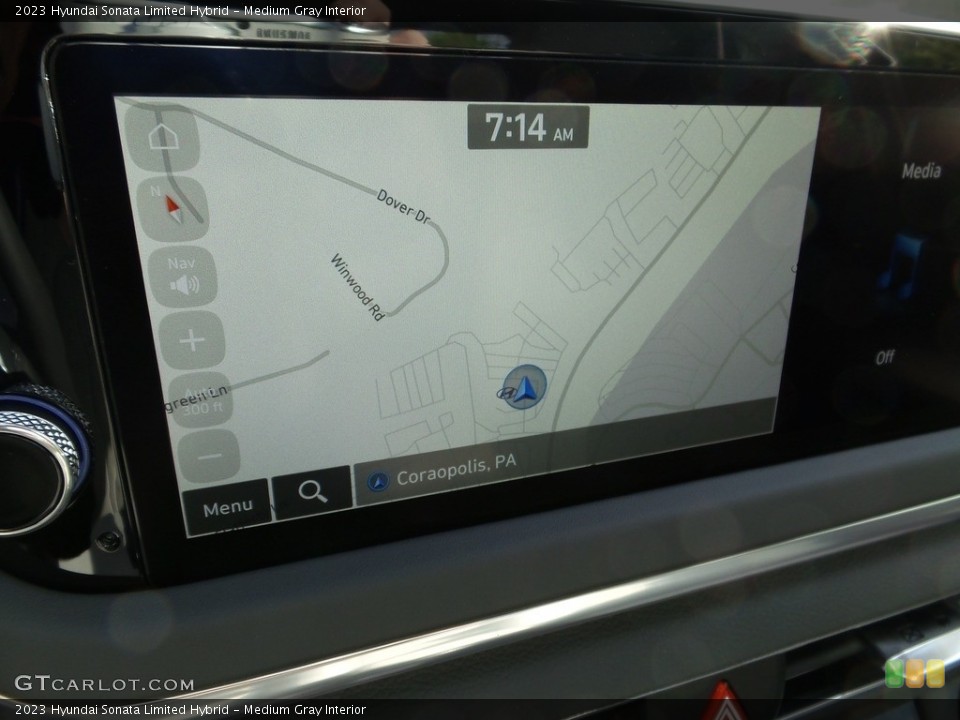 Medium Gray Interior Navigation for the 2023 Hyundai Sonata Limited Hybrid #146128406
