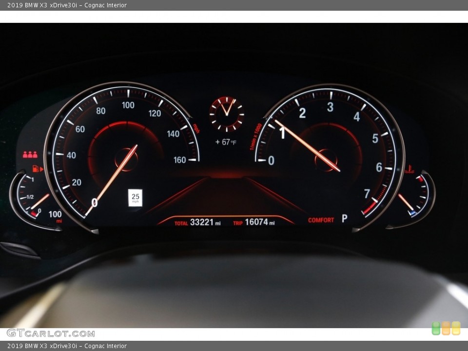 Cognac Interior Gauges for the 2019 BMW X3 xDrive30i #146129619