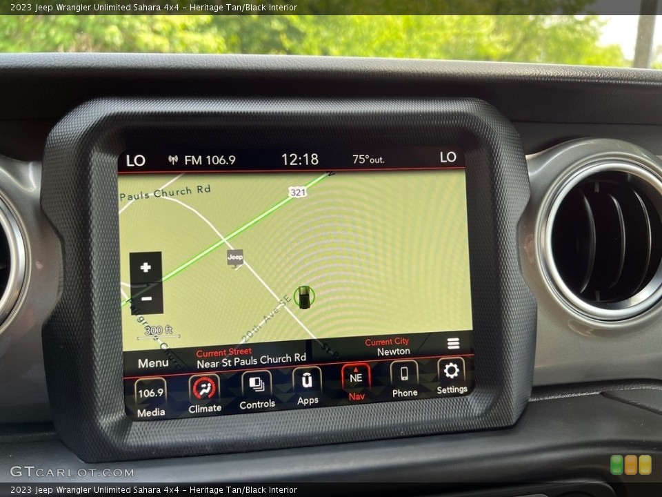 Heritage Tan/Black Interior Navigation for the 2023 Jeep Wrangler Unlimited Sahara 4x4 #146130061