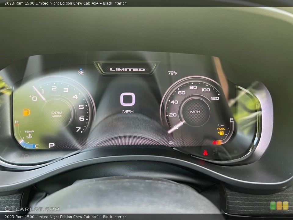 Black Interior Gauges for the 2023 Ram 1500 Limited Night Edition Crew Cab 4x4 #146130916