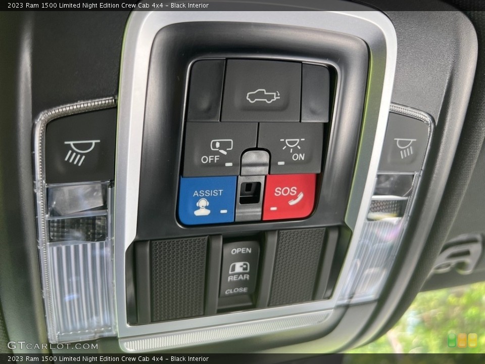 Black Interior Controls for the 2023 Ram 1500 Limited Night Edition Crew Cab 4x4 #146131216