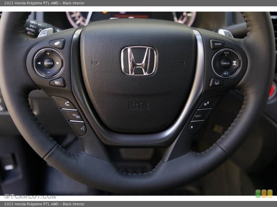 Black Interior Steering Wheel for the 2023 Honda Ridgeline RTL AWD #146131803