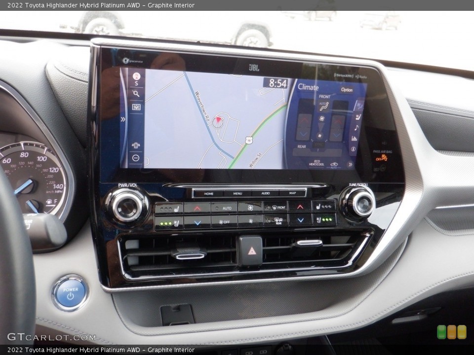 Graphite Interior Controls for the 2022 Toyota Highlander Hybrid Platinum AWD #146133004