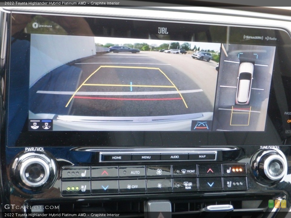 Graphite Interior Controls for the 2022 Toyota Highlander Hybrid Platinum AWD #146133025
