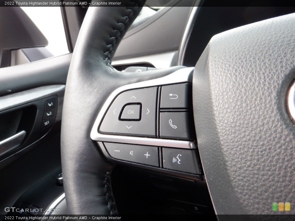 Graphite Interior Steering Wheel for the 2022 Toyota Highlander Hybrid Platinum AWD #146133151