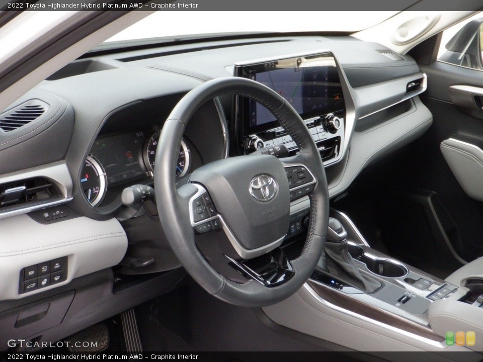 Graphite Interior Dashboard for the 2022 Toyota Highlander Hybrid Platinum AWD #146133397