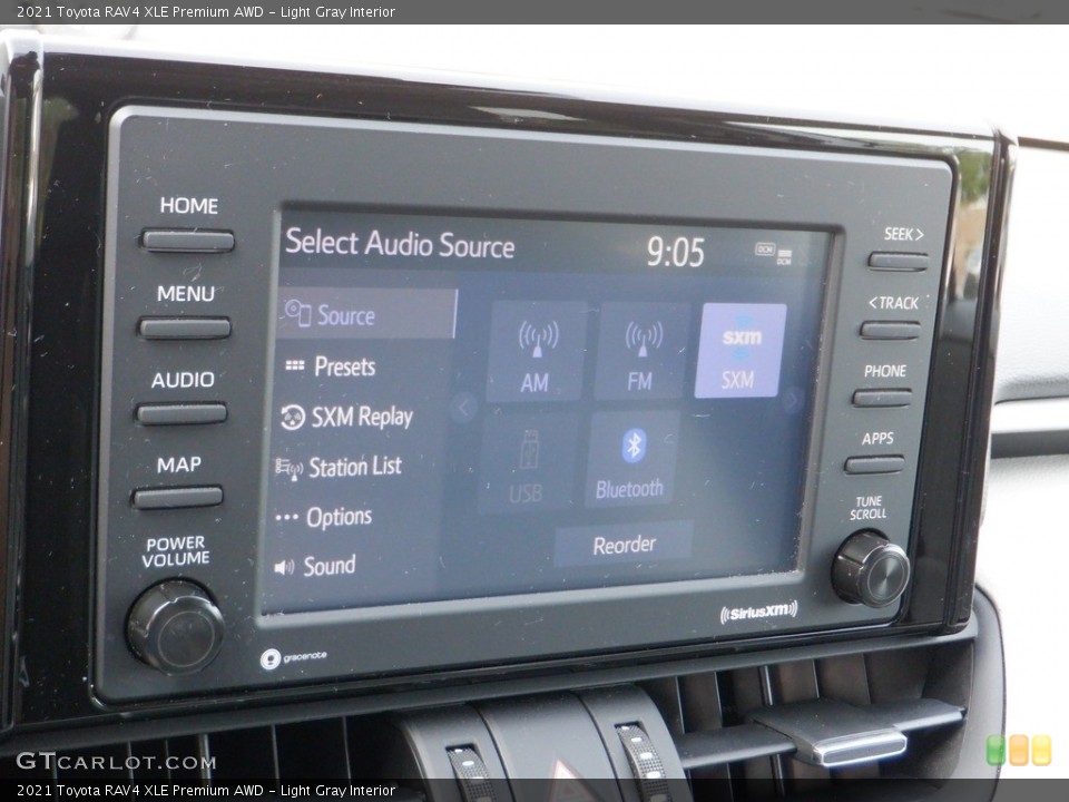 Light Gray Interior Controls for the 2021 Toyota RAV4 XLE Premium AWD #146133880