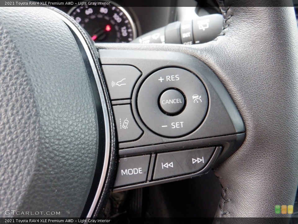 Light Gray Interior Steering Wheel for the 2021 Toyota RAV4 XLE Premium AWD #146133955