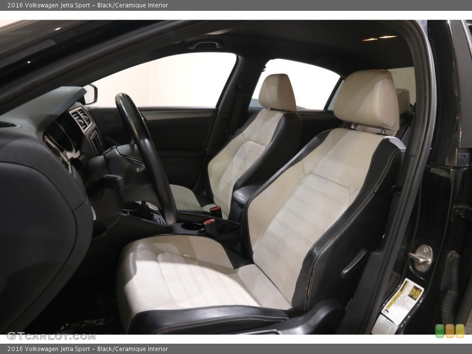 Black/Ceramique Interior Front Seat for the 2016 Volkswagen Jetta Sport #146134609
