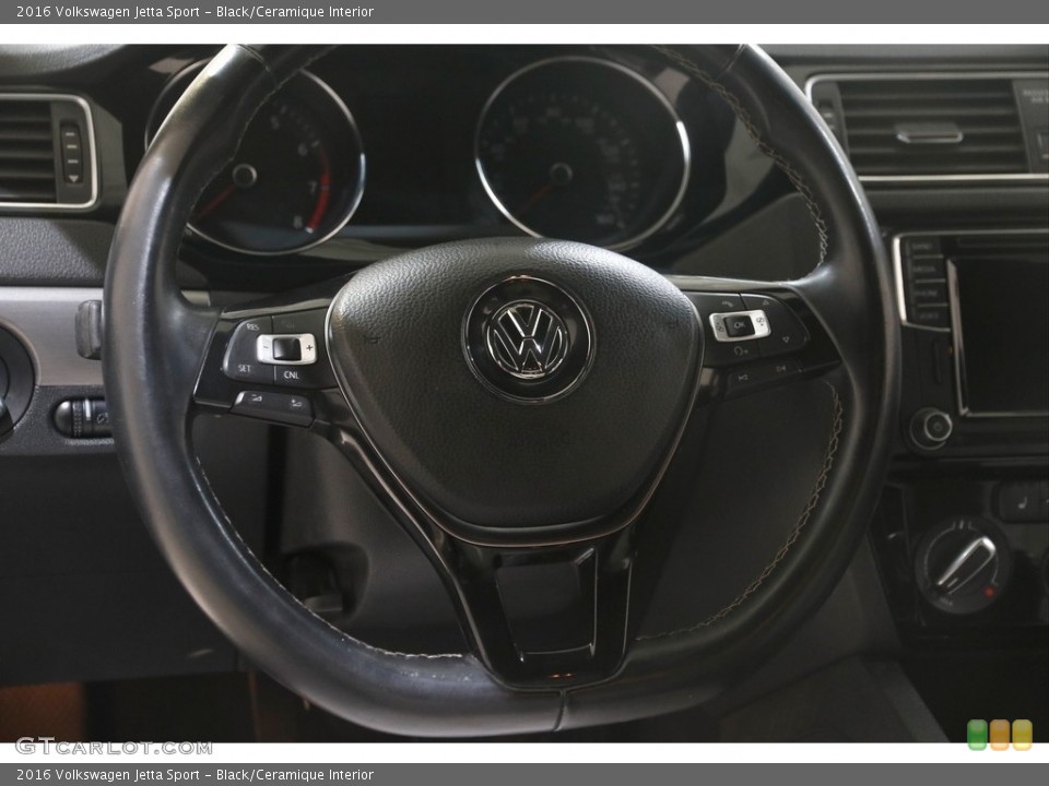 Black/Ceramique Interior Steering Wheel for the 2016 Volkswagen Jetta Sport #146134652