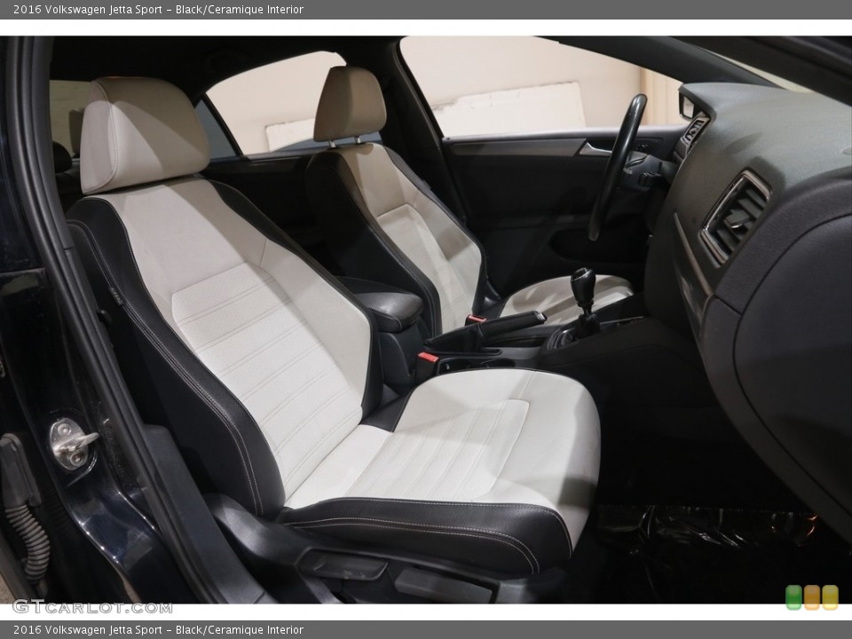 Black/Ceramique Interior Front Seat for the 2016 Volkswagen Jetta Sport #146134807
