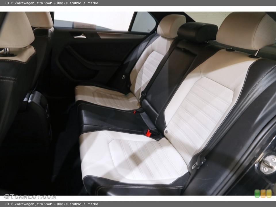 Black/Ceramique Interior Rear Seat for the 2016 Volkswagen Jetta Sport #146134849