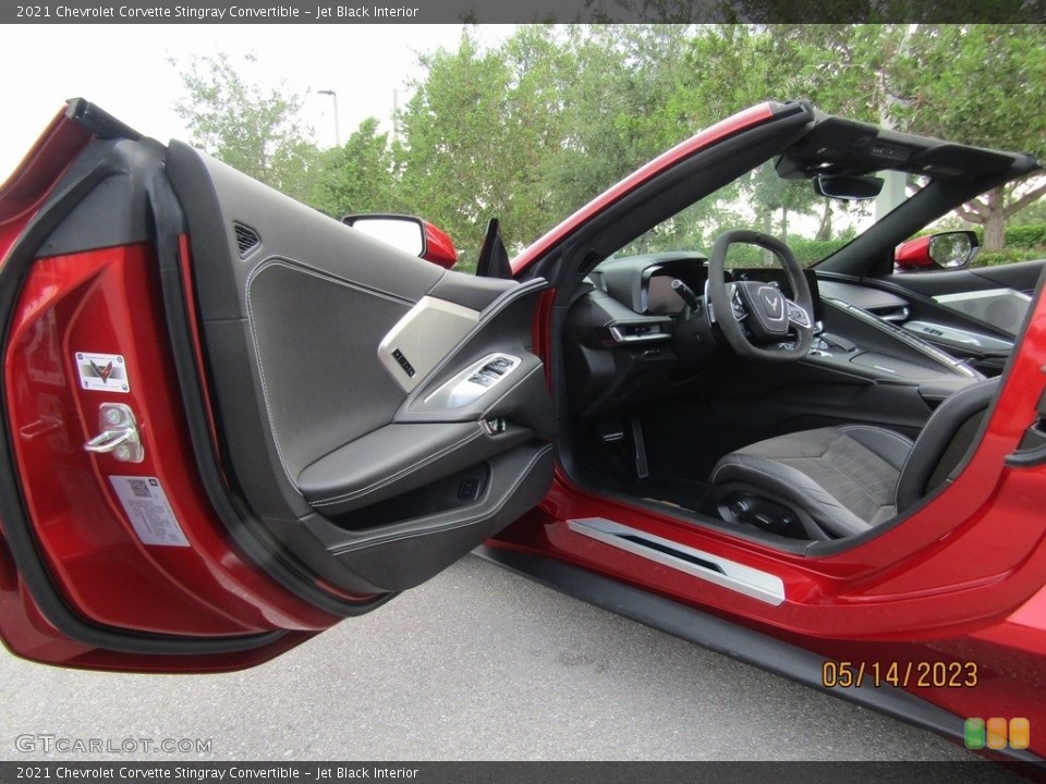 Jet Black Interior Door Panel for the 2021 Chevrolet Corvette Stingray Convertible #146135362