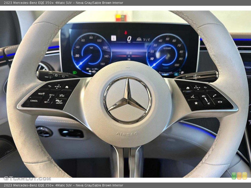 Neva Gray/Sable Brown Interior Steering Wheel for the 2023 Mercedes-Benz EQE 350+ 4Matic SUV #146142069