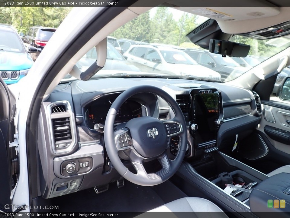 Indigo/Sea Salt Interior Dashboard for the 2023 Ram 1500 Limited Crew Cab 4x4 #146142416