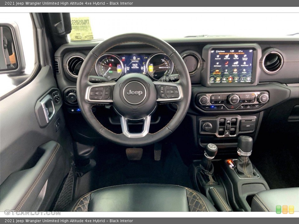 Black Interior Dashboard for the 2021 Jeep Wrangler Unlimited High Altitude 4xe Hybrid #146142513