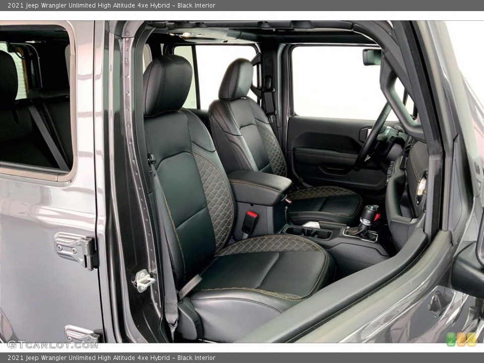 Black Interior Front Seat for the 2021 Jeep Wrangler Unlimited High Altitude 4xe Hybrid #146142560
