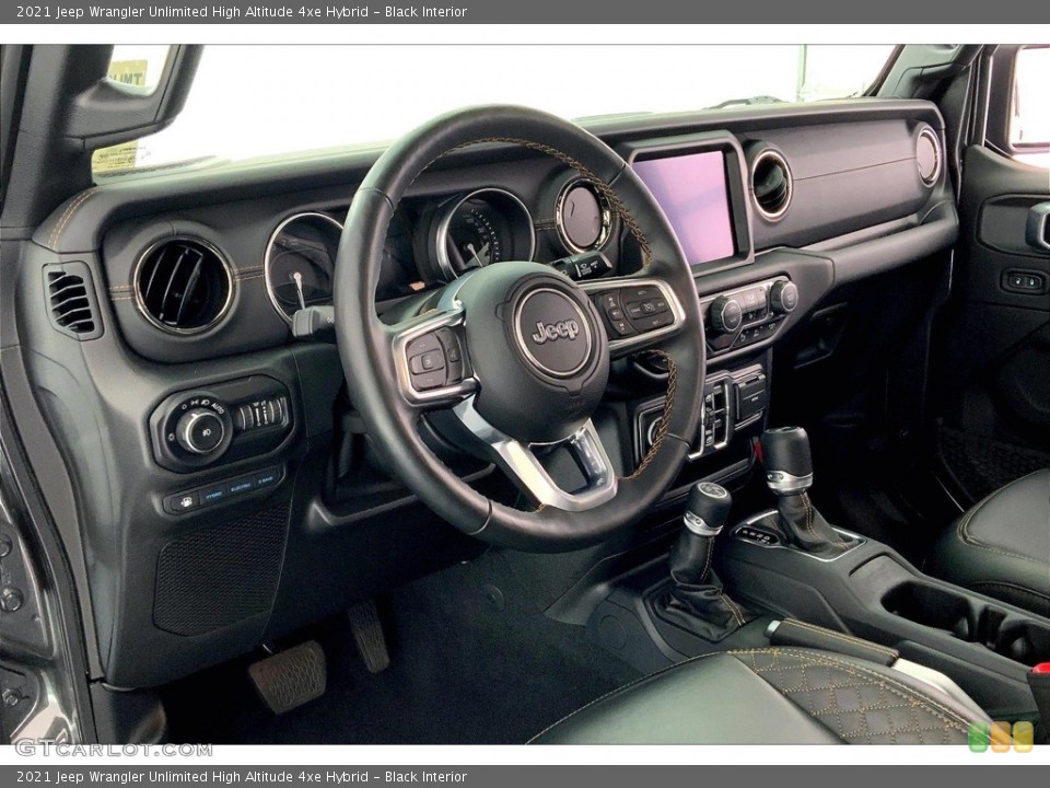 Black Interior Dashboard for the 2021 Jeep Wrangler Unlimited High Altitude 4xe Hybrid #146142762