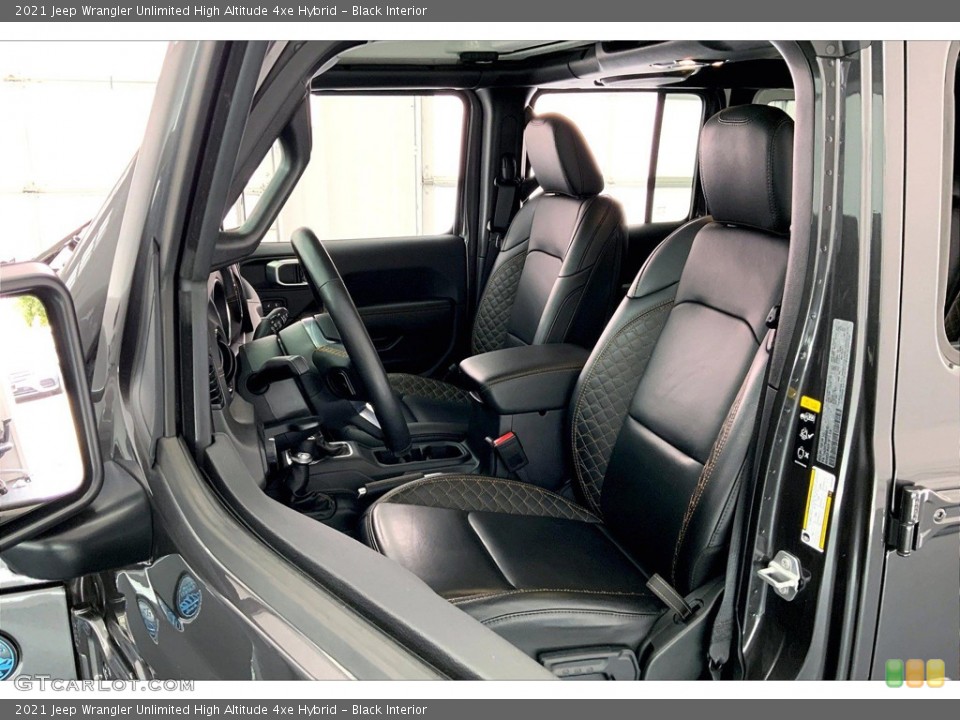 Black Interior Front Seat for the 2021 Jeep Wrangler Unlimited High Altitude 4xe Hybrid #146142867