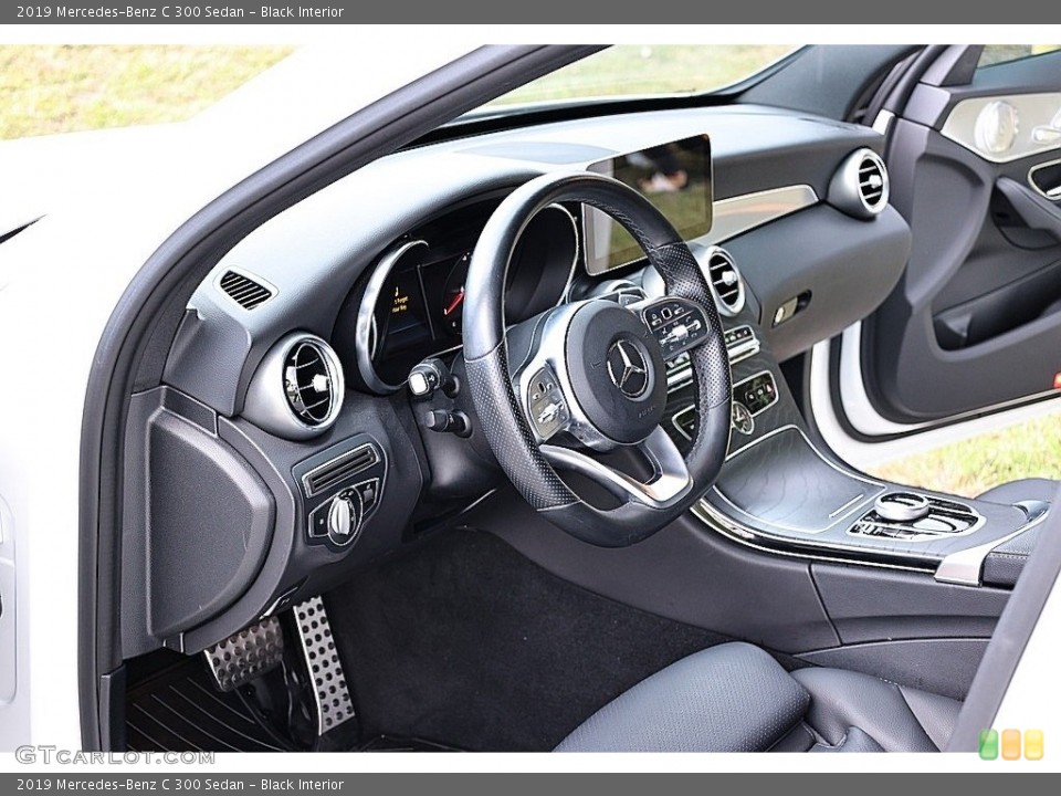 Black Interior Dashboard for the 2019 Mercedes-Benz C 300 Sedan #146142885