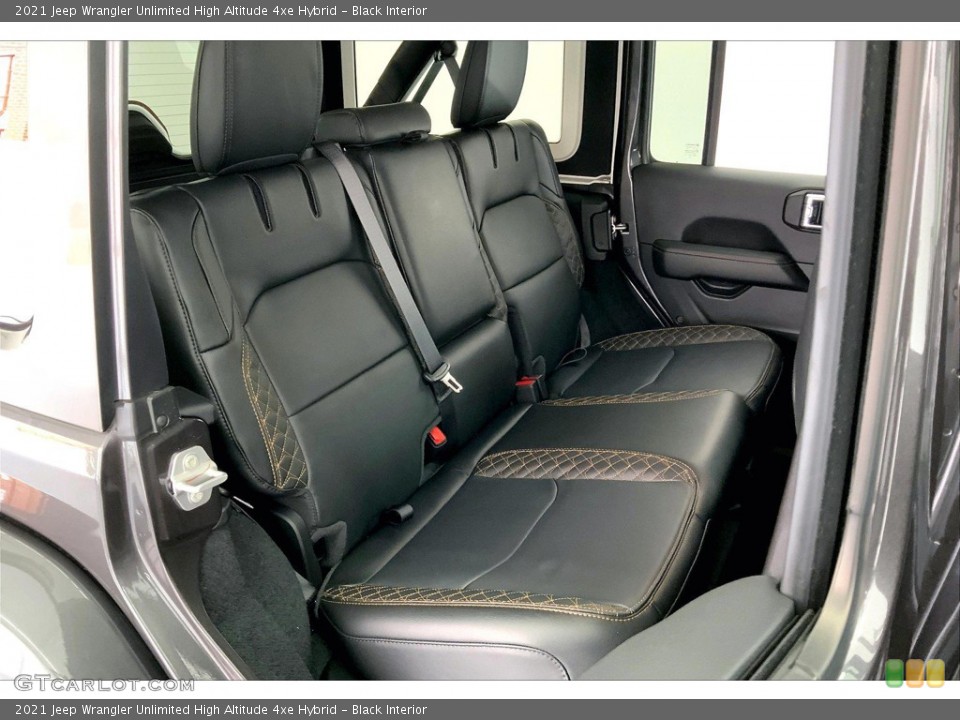 Black Interior Rear Seat for the 2021 Jeep Wrangler Unlimited High Altitude 4xe Hybrid #146142897