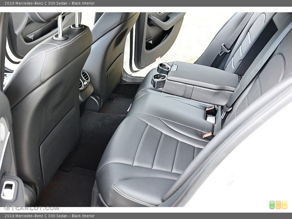 Black Interior Rear Seat for the 2019 Mercedes-Benz C 300 Sedan #146142909