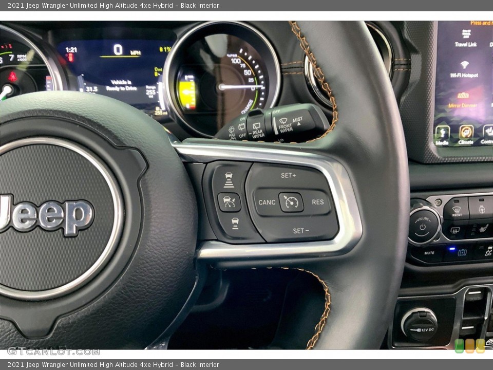 Black Interior Steering Wheel for the 2021 Jeep Wrangler Unlimited High Altitude 4xe Hybrid #146142963