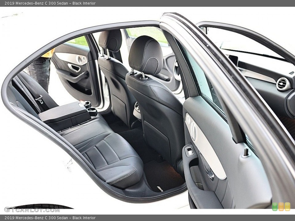 Black Interior Rear Seat for the 2019 Mercedes-Benz C 300 Sedan #146143062