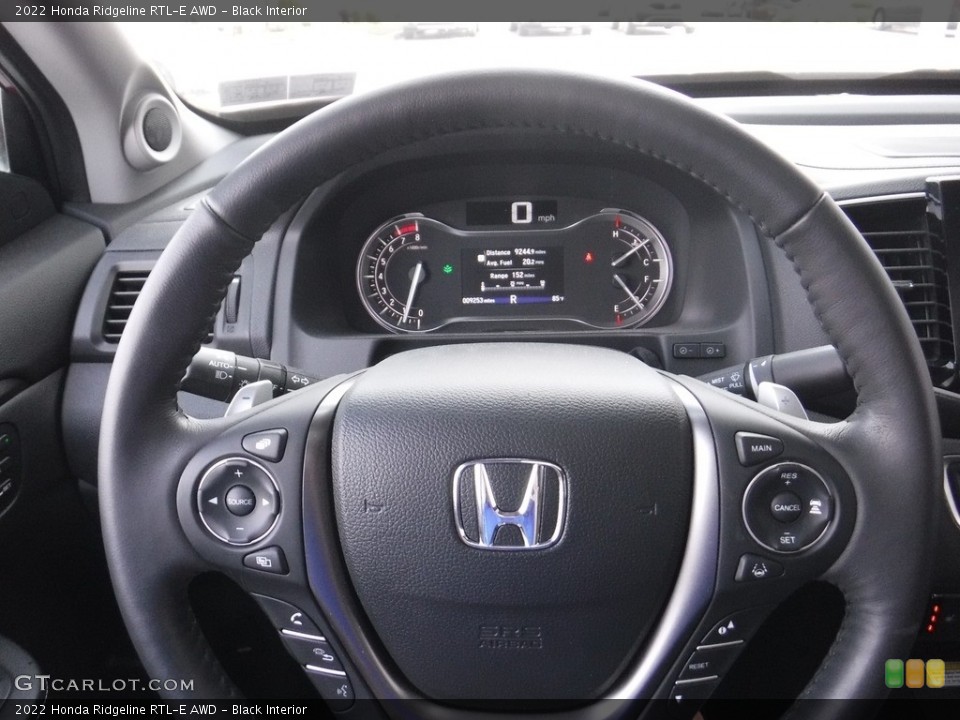 Black Interior Steering Wheel for the 2022 Honda Ridgeline RTL-E AWD #146143203