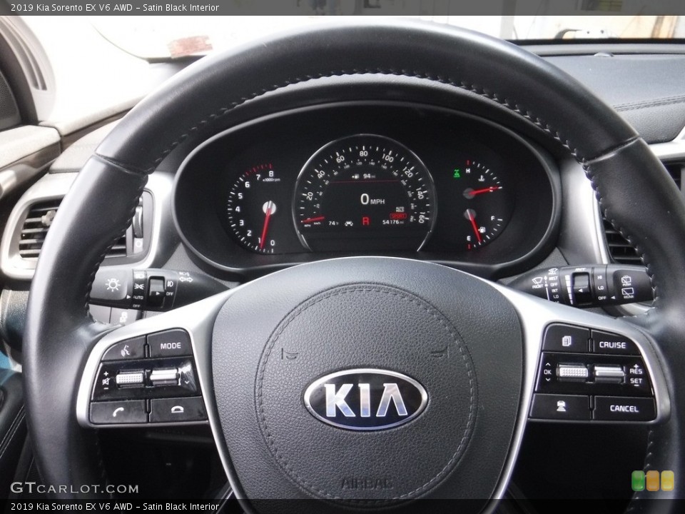Satin Black Interior Steering Wheel for the 2019 Kia Sorento EX V6 AWD #146143581