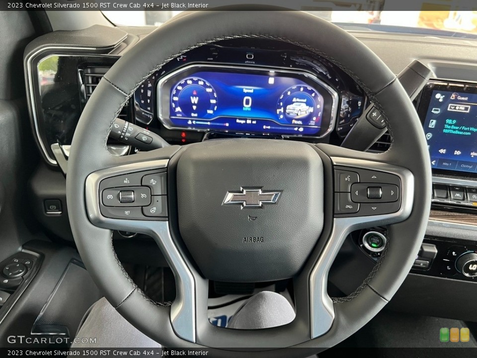 Jet Black Interior Steering Wheel for the 2023 Chevrolet Silverado 1500 RST Crew Cab 4x4 #146146389