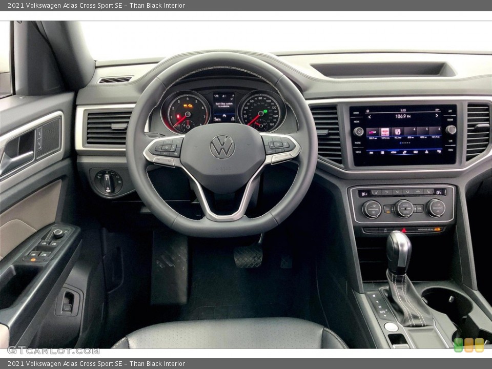 Titan Black Interior Dashboard for the 2021 Volkswagen Atlas Cross Sport SE #146146770