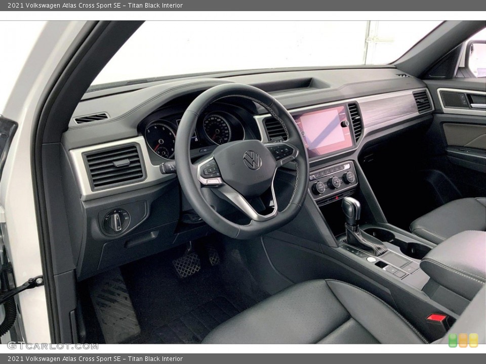 Titan Black Interior Dashboard for the 2021 Volkswagen Atlas Cross Sport SE #146147016