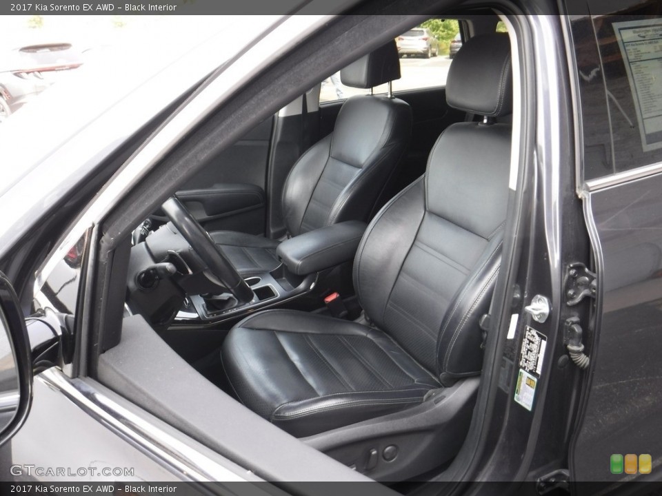 Black Interior Front Seat for the 2017 Kia Sorento EX AWD #146147115