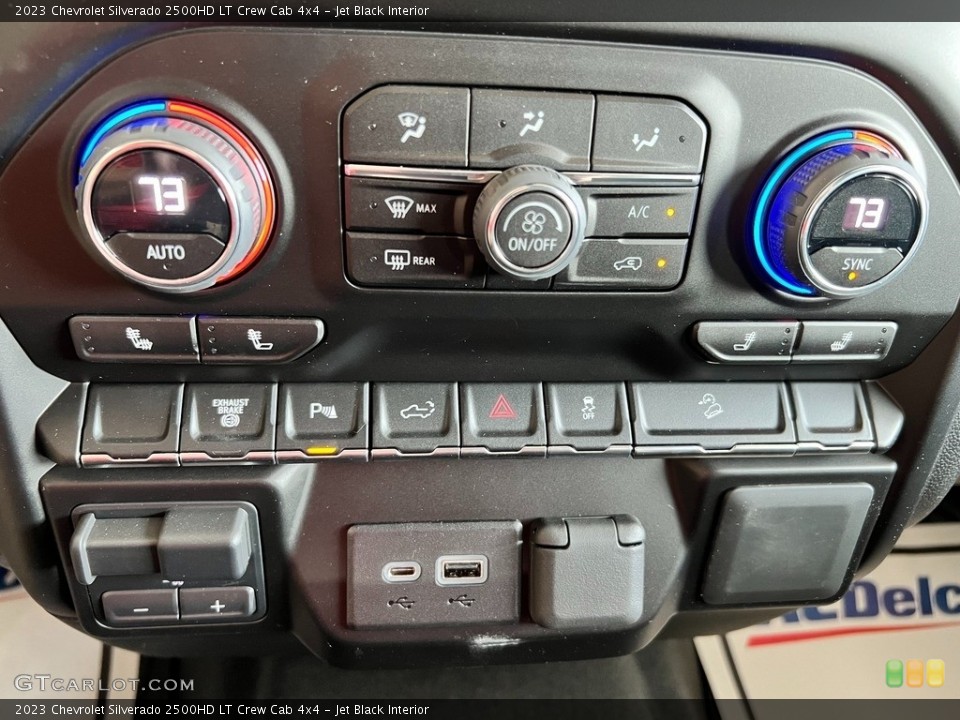 Jet Black Interior Controls for the 2023 Chevrolet Silverado 2500HD LT Crew Cab 4x4 #146149365