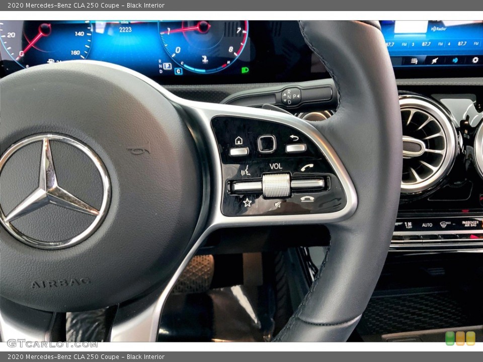Black Interior Steering Wheel for the 2020 Mercedes-Benz CLA 250 Coupe #146150691