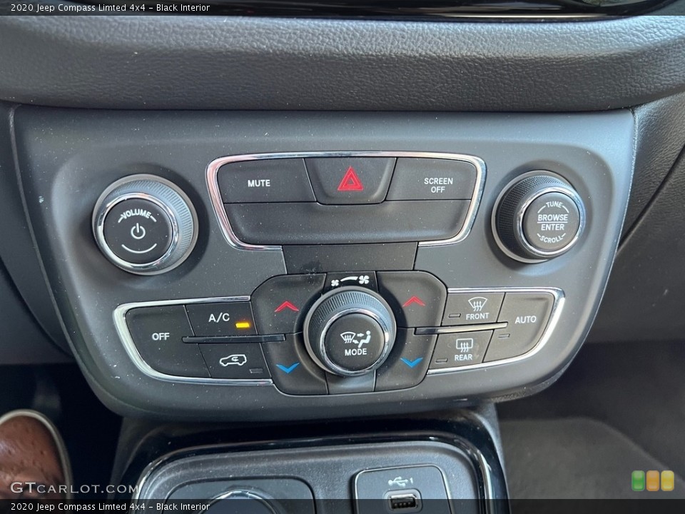 Black Interior Controls for the 2020 Jeep Compass Limted 4x4 #146151111