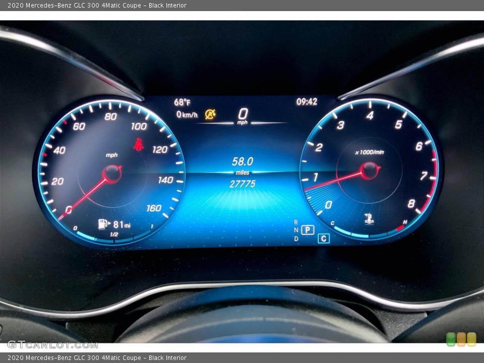 Black Interior Gauges for the 2020 Mercedes-Benz GLC 300 4Matic Coupe #146151597