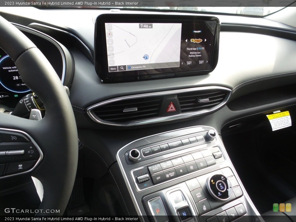 Black Interior Controls for the 2023 Hyundai Santa Fe Hybrid Limited AWD Plug-In Hybrid #146152131
