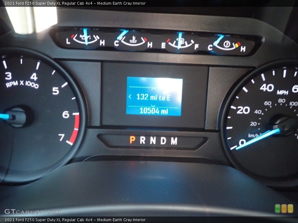Medium Earth Gray Interior Gauges for the 2021 Ford F250 Super Duty XL Regular Cab 4x4 #146152884